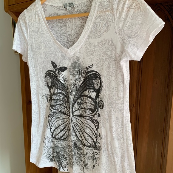 Women’s Sparkly Las Vegas T-shirt Size Large - Picture 2 of 9